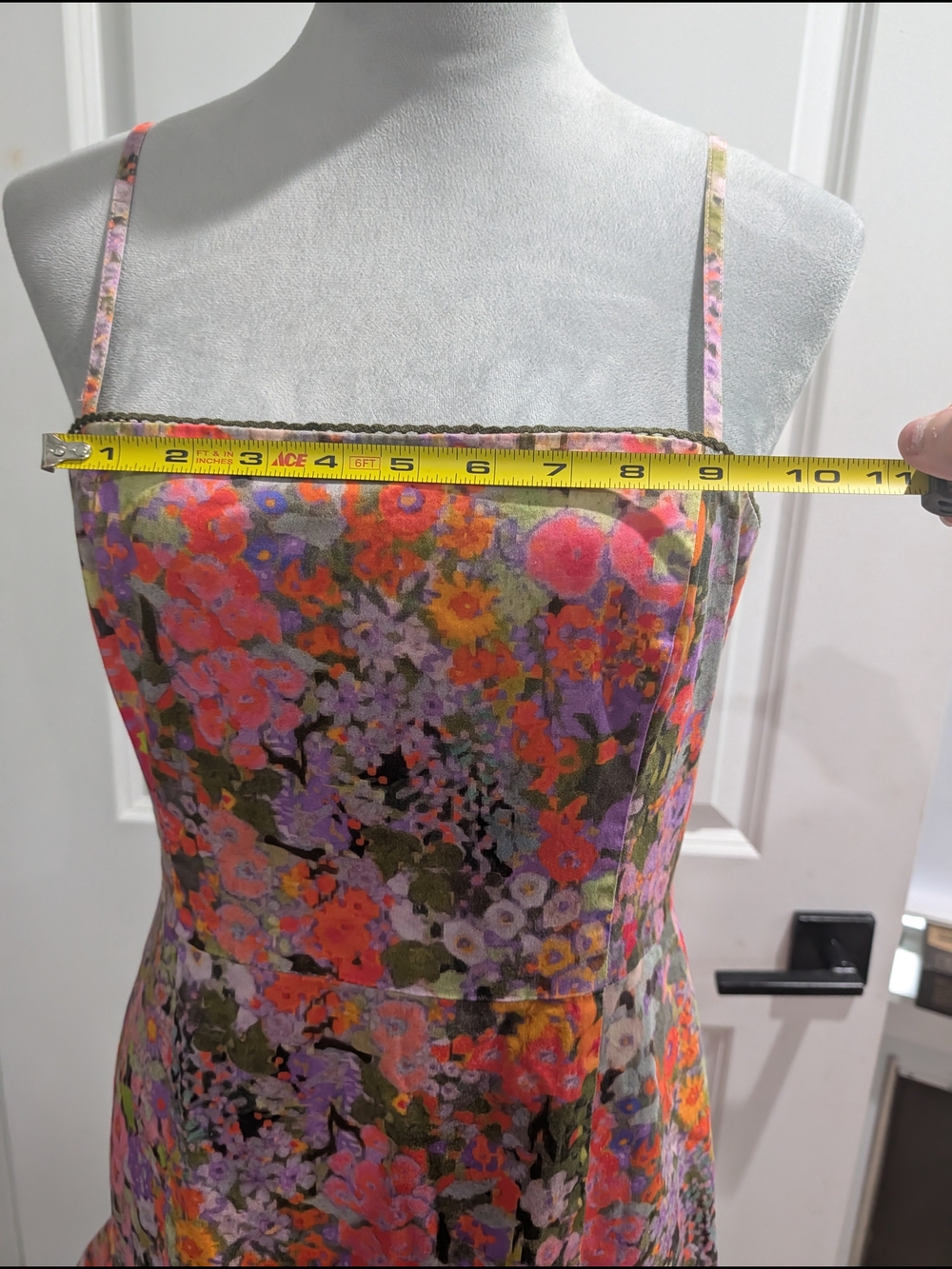 Hutch Floral Spaghetti-Strap Ruffle-Hem Mini Dress in Orange, Pink, Purple - Picture 4 of 8